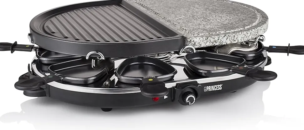 Raclette grill pierre à cuire 8 personnes 1200 W