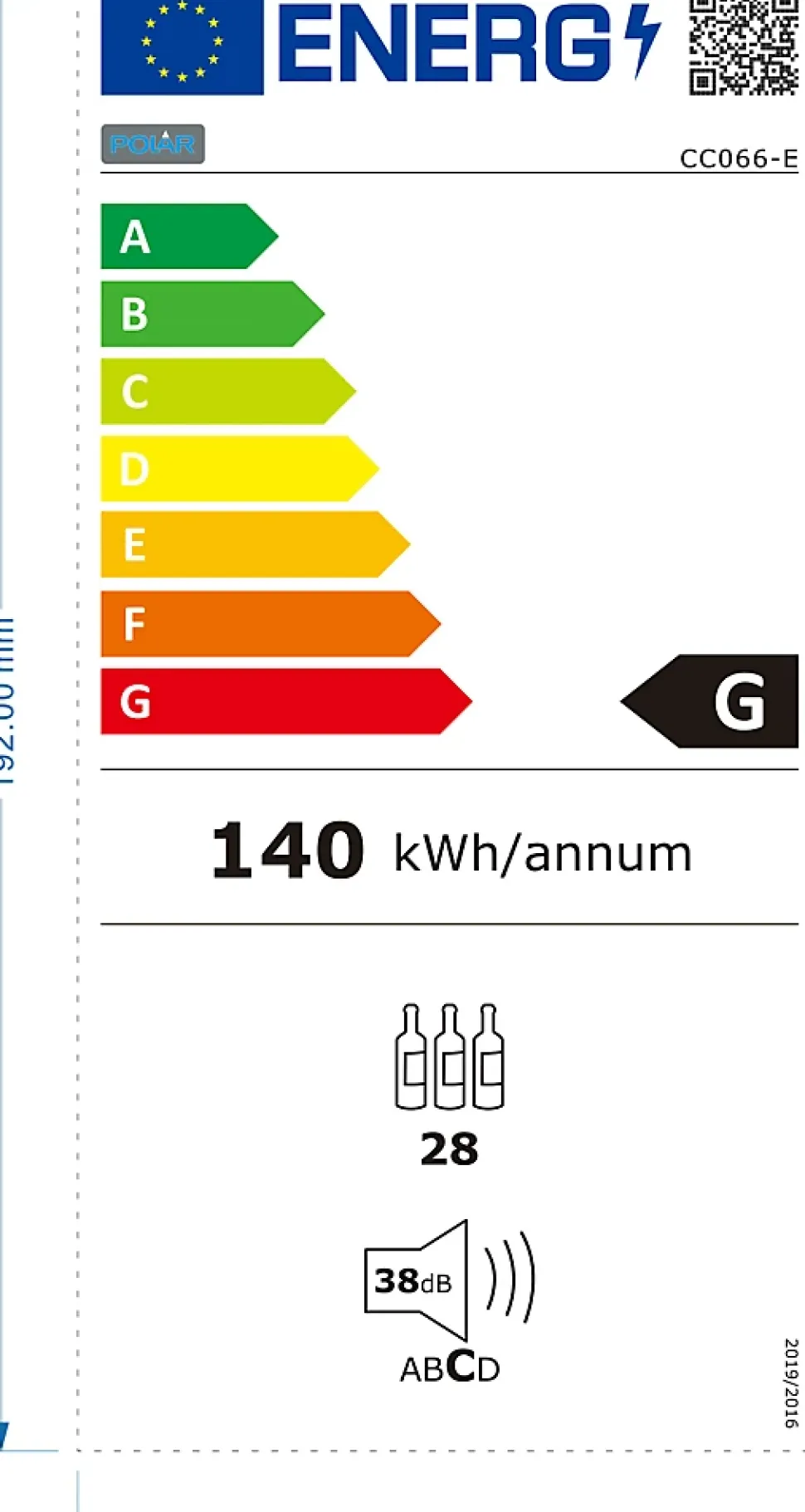 Rafraîchisseur à Vin de Comptoir Série C - 28 Bouteilles - Polar