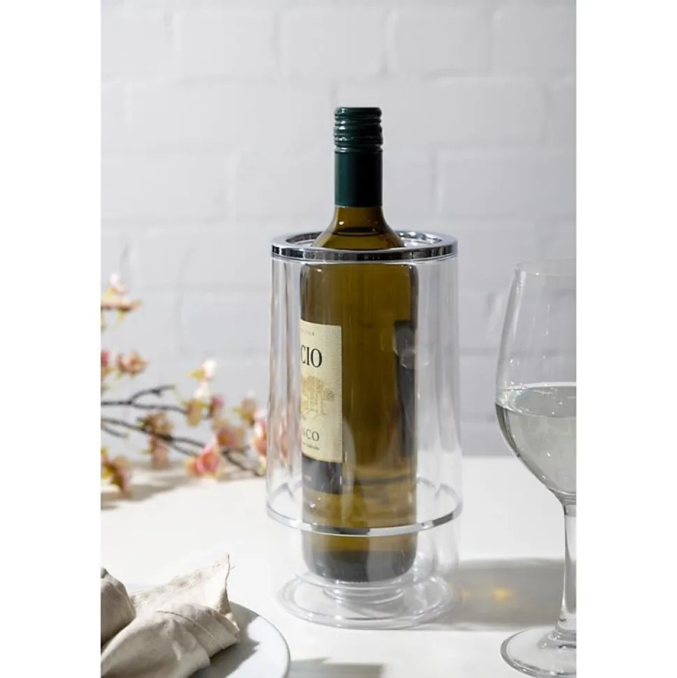 Rafraîchisseur de bouteille transparent isolant polystyrène - Transparent