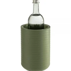 Rafraîchisseur de bouteille en béton striée Element - Vert