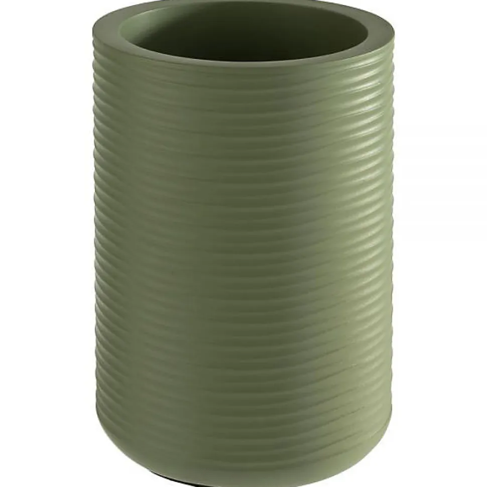 Rafraîchisseur de bouteille en béton striée Element - Vert