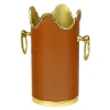 Rafraichisseur à bouteille cuir 17x12x23cm