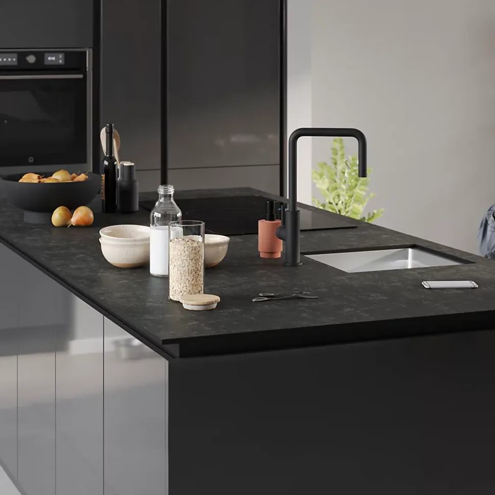 Rail de tiroir noir L. 300 cm Caraway Innovo GoodHome