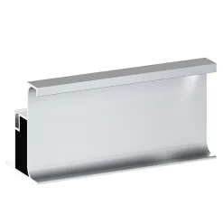 Rail d'extrémité de colonne acier brossé H. 237 cm Caraway Innovo GoodHome