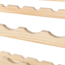 Range bouteilles en pin massif 54 compartiments