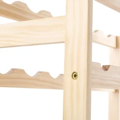 Range bouteilles en pin massif 54 compartiments