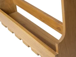 Range bouteilles et verres mural vintage - Bois de Mindi - L. 70 x P. 15 x H. 40 cm - VIDAGO