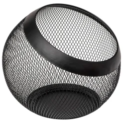 Range capsules rond en métal - Noir