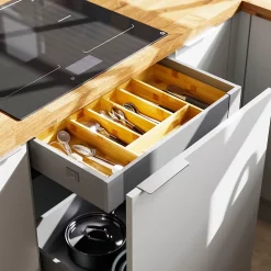 Range couverts extensible GoodHome Datil bambou 29 x 6 cm, 7 compartiments