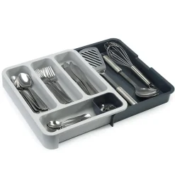 Range couverts extensible Drawerstore gris