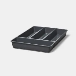 Range couverts GoodHome Nitaki gris 32 x 42 cm, 4 compartiments