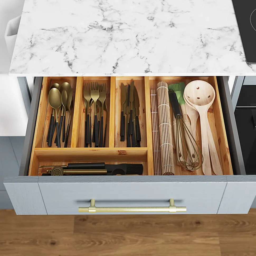 Range couverts GoodHome Nitaki bambou 20 x 42 cm, 1 compartiment