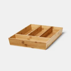 Range couverts GoodHome Nitaki bambou 30 x 42 cm, 4 compartiments