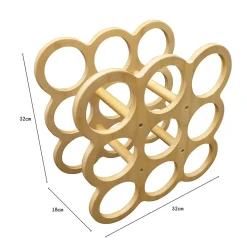 Range-bouteilles en bambou 9 compartiments Box & Beyond