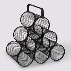 Range-bouteilles en métal noir Mayaj 5Five 6 compartiments