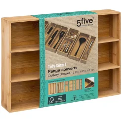 Range-couverts 3 compartiments Tidy Smart Bambou - 5Five