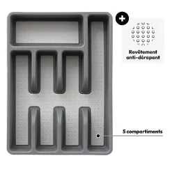 Range-couverts 5 compartiments antidérapant - 5Five