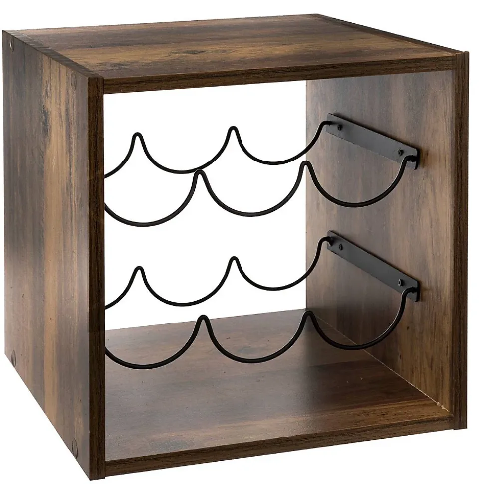 Rangement 6 bouteilles indus Effet bois foncé Mix N' Modul - 5Five