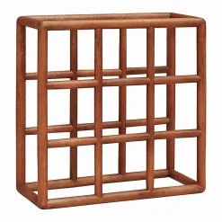 Rangement bouteilles 9 compartiments bois Jakarta 37x16x37cm