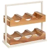 Rangement bouteilles Acacia 6 bouteilles - Beige- 5five