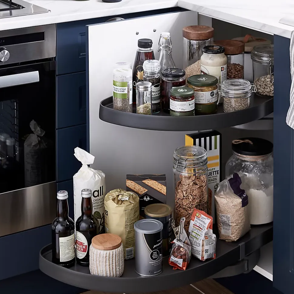 Rangement coulissant d'angle pour meuble de cuisine GoodHome Pebre 80 cm, droite