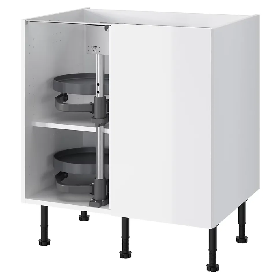 Rangement coulissant d'angle pour meuble de cuisine GoodHome Pebre 80 cm, droite