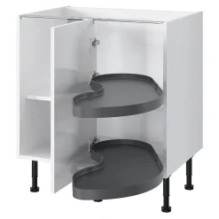 Rangement coulissant d'angle pour meuble de cuisine GoodHome Pebre 80 cm, droite