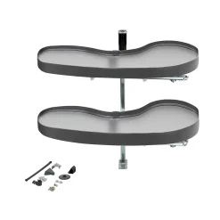 Rangement coulissant d'angle pour meuble de cuisine GoodHome Pebre 100 cm, droite