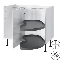 Rangement coulissant d'angle pour meuble de cuisine GoodHome Pebre 100 cm, droite