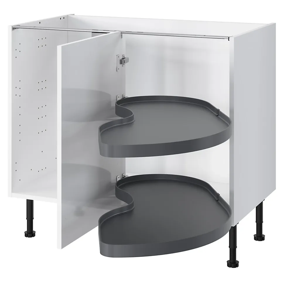 Rangement coulissant d'angle pour meuble de cuisine GoodHome Pebre 100 cm, droite