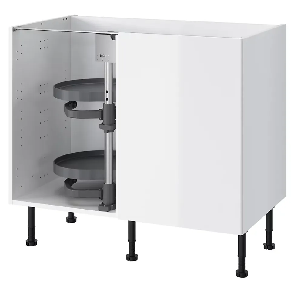 Rangement coulissant d'angle pour meuble de cuisine GoodHome Pebre 100 cm, droite