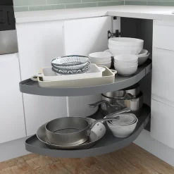 Rangement coulissant d'angle pour meuble de cuisine GoodHome Pebre 100 cm, droite