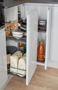 Rangement coulissant pour meuble de cuisine GoodHome Pebre 30 cm, 2 niveaux