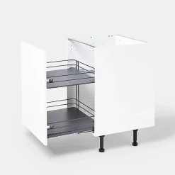 Rangement coulissant pour meuble de cuisine GoodHome Pebre 40 cm, 2 niveaux