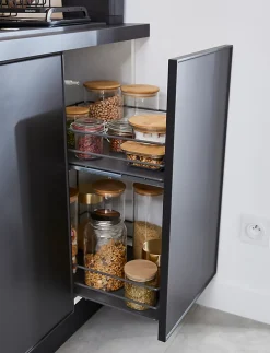 Rangement coulissant pour meuble de cuisine GoodHome Pebre 40 cm, 2 niveaux