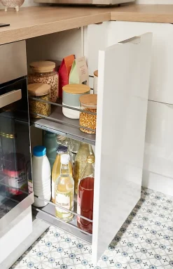 Rangement coulissant pour meuble de cuisine GoodHome Pebre 40 cm, 2 niveaux