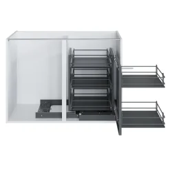 Rangement intérieur coulissant d'angle droit pour meuble de cuisine GoodHome Pebre 100 cm