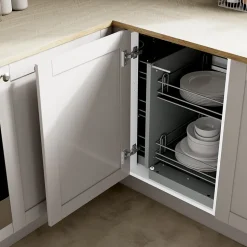 Rangement intérieur coulissant d'angle droit pour meuble de cuisine GoodHome Pebre 100 cm