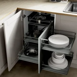 Rangement intérieur coulissant d'angle droit pour meuble de cuisine GoodHome Pebre 100 cm