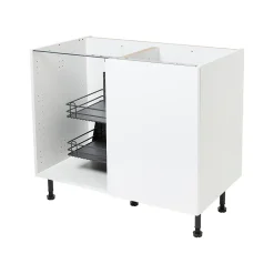 Rangement intérieur coulissant d'angle droit pour meuble de cuisine GoodHome Pebre 50 cm