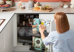 Rangement intérieur coulissant d'angle droit pour meuble de cuisine GoodHome Pebre 50 cm