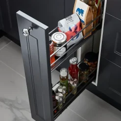 Rangement épices coulissant pour meuble de cuisine GoodHome Pebre 15 cm, 2 niveaux