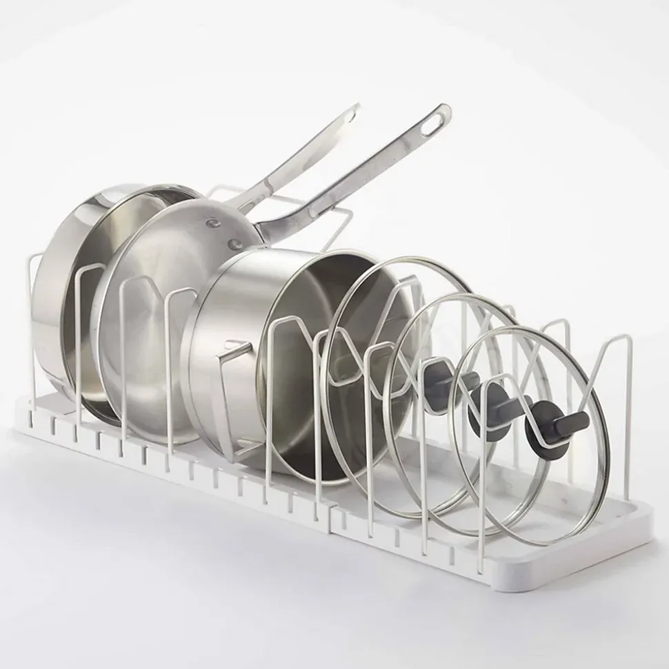 Rangement poêles et couvercles extensible en acier