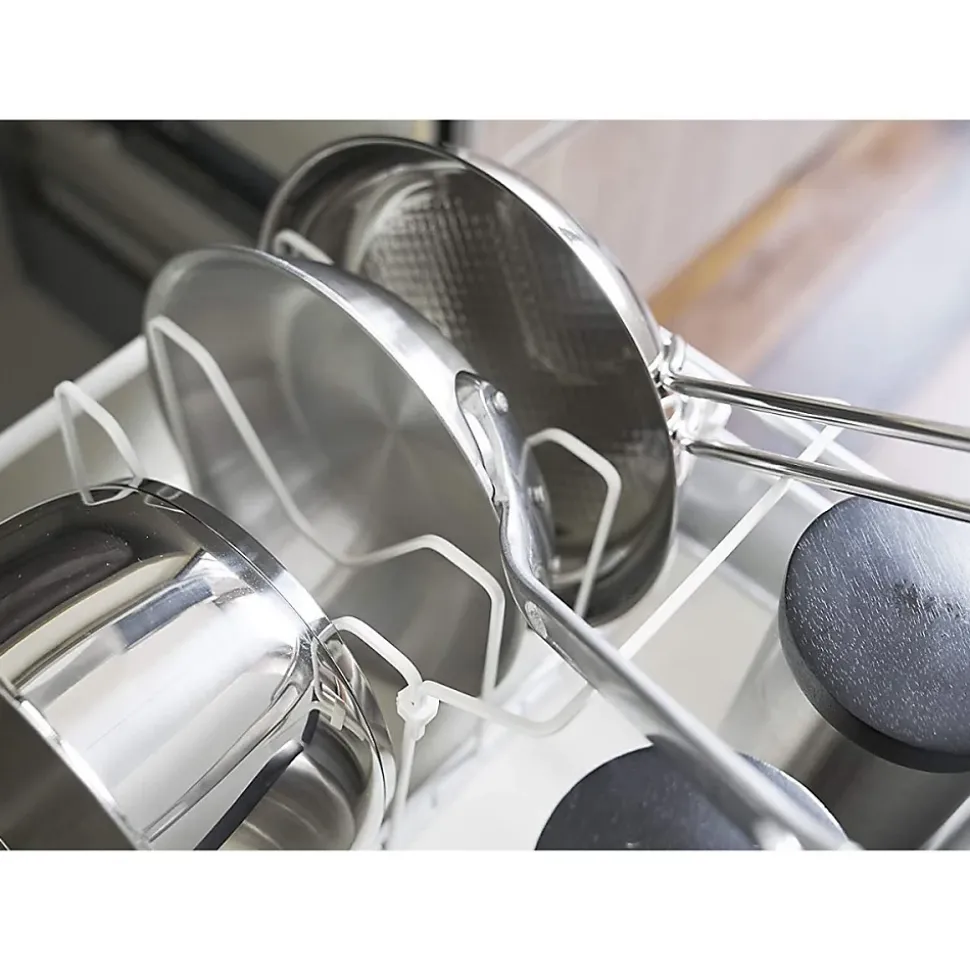 Rangement poêles et couvercles extensible en acier