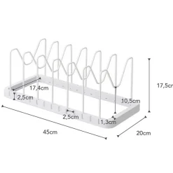 Rangement poêles et couvercles extensible en acier