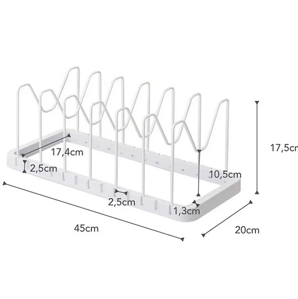 Rangement poêles et couvercles extensible en acier