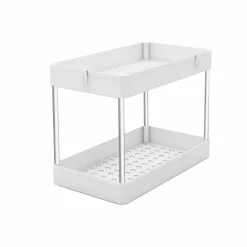 Rangement sous evier- Étagère cuisine - Blanc - 2 niveaux