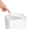 Rayen Poubelle de salle de bain avec couvercle Capacité de 9 litres Blanc, PP, Taille : 22 x 16 x 33 cm