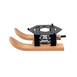 Réchaud à fondue ski noir & bois Table&cook SH002