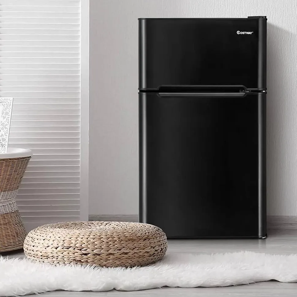 Refrigerateur 90 L Combine Refrigerateur 63L avec Temperature Reglable Congelateur 27L